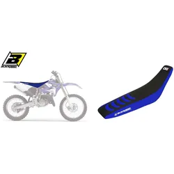 Blackbird, Motorrad Zubehör, Sitzbezug für Yamaha YZ 125/250 (2002–2021), Doppelgriff, 3-farbig, Blau/Schwarz