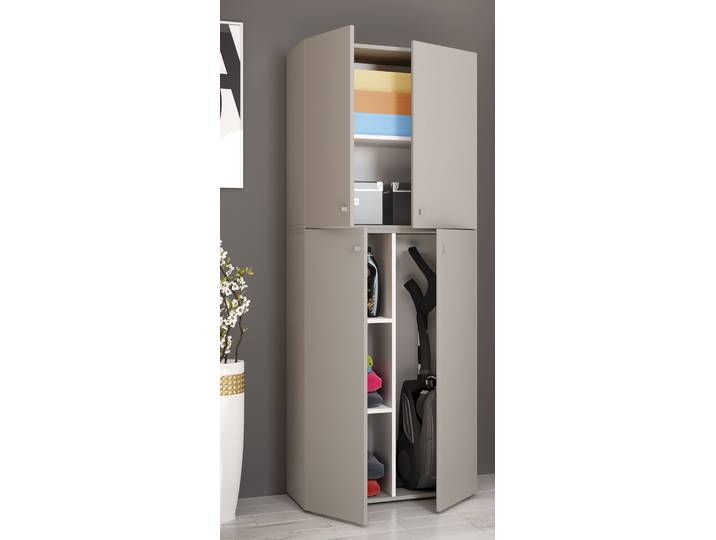 Armoire polyvalente - Hauteur 182 70 x 182 x 39cm Gris/Gris
