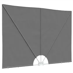 vidaXL Balkon Sichtschutz 240 x 160 cm Polyester Rechtwinklig Hellgrau