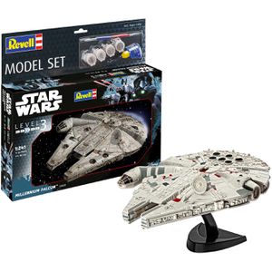 Revell Modellbausatz 63600 Model Set Millennium Falcon, 20 Teile, inkl. 4 Farben, Level 3, ab 10 Jahre, Maßstab 1:241