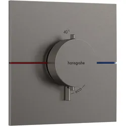 Hansgrohe ShowerSelect Comfort E Thermostat Unterputz, Brushed Black Chrome, 1 Verbraucher, Temperatur- und Volumensteuerung, Mengensteuerung mit Stop Funktion