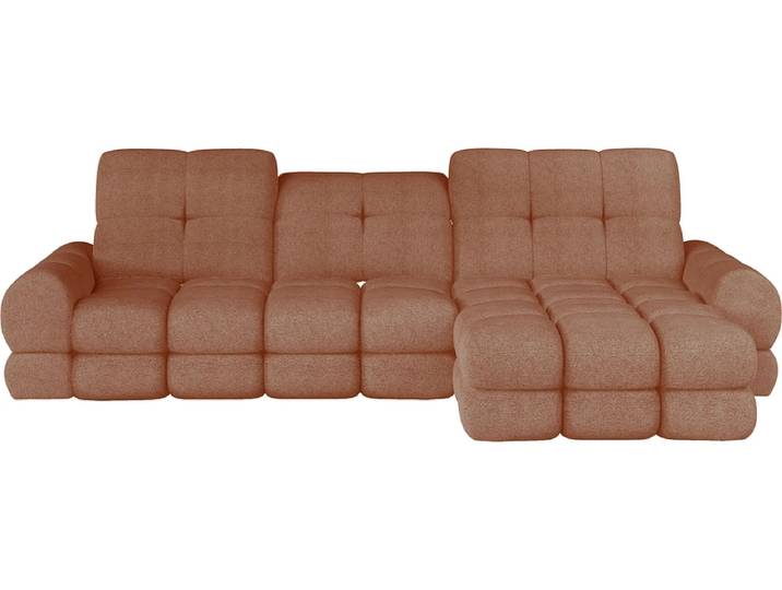 Ecksofa AMATISS TOLLO Stoff orange