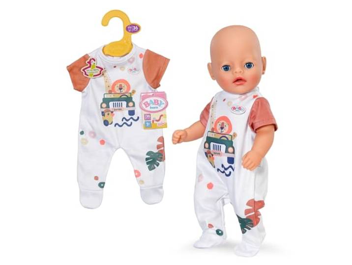 BABY born Strampler Dschungel für 36 cm Puppen mit Tiermotiv