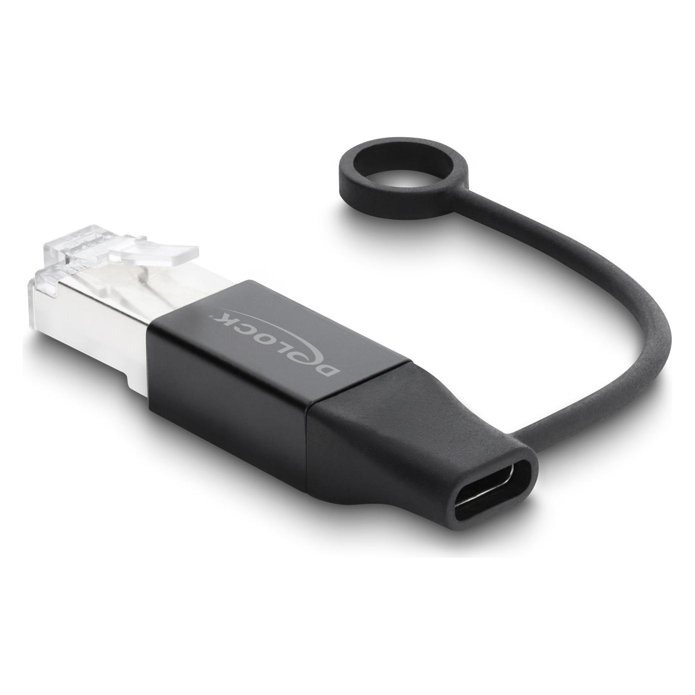 Delock USB-Typ-C-Netzwerkadapter, Gigabit-LAN, 1 x RJ45, Stec (USB-C, RJ45 (1x)) (61101)