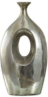 StyleCraft Concept Vase I - Contemporary Abstract Vase - Silver Metallic Finish