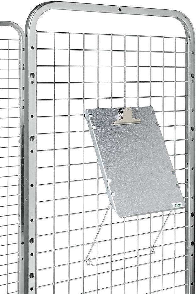 Schreibplatte mit Klammer, LxBxH 340 x 248 x 46 mm, aus Aluzinkblech DIN A4 Kongamek