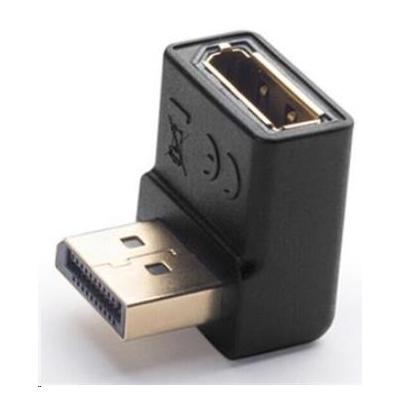 PremiumCord DisplayPort 1.2 dolů zahnutý adapter 90°, male/female, pozlacené konektory (kportad26)