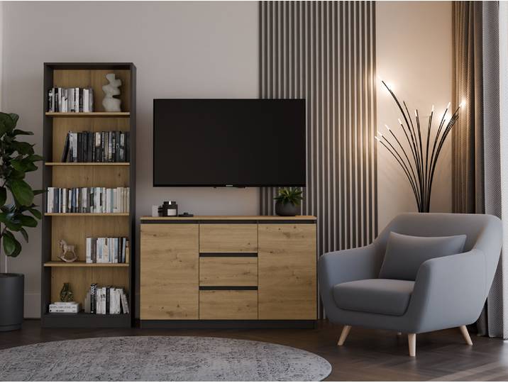 Kommode modern 2 Türen 3 Schubladen funktionales Design