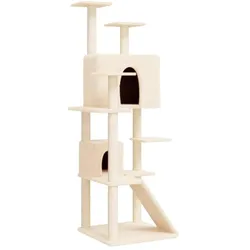 vidaXL Lataren (153 cm, Creme), Katzenbaum