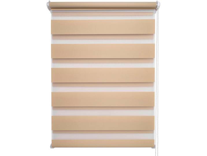 Doppelrollo Klemmfix-Doppelrollo Gr. 4, beige (cream, weiß), B:90cm H:150cm, Kunststoff, Polyester, SCHÖNER WOHNEN-KOLLEKTION, Rollos, Doppelrollo