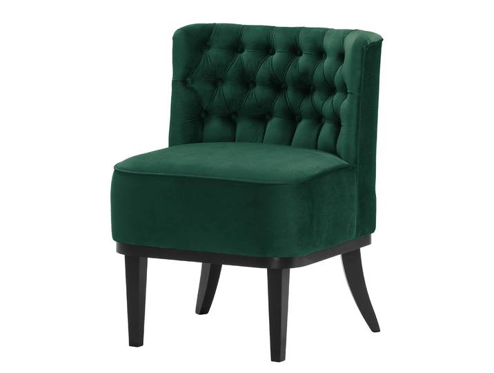 Fauteuil Farida I Vert/Vert vieilli Velours Ravi 72 x 80 x 65cm