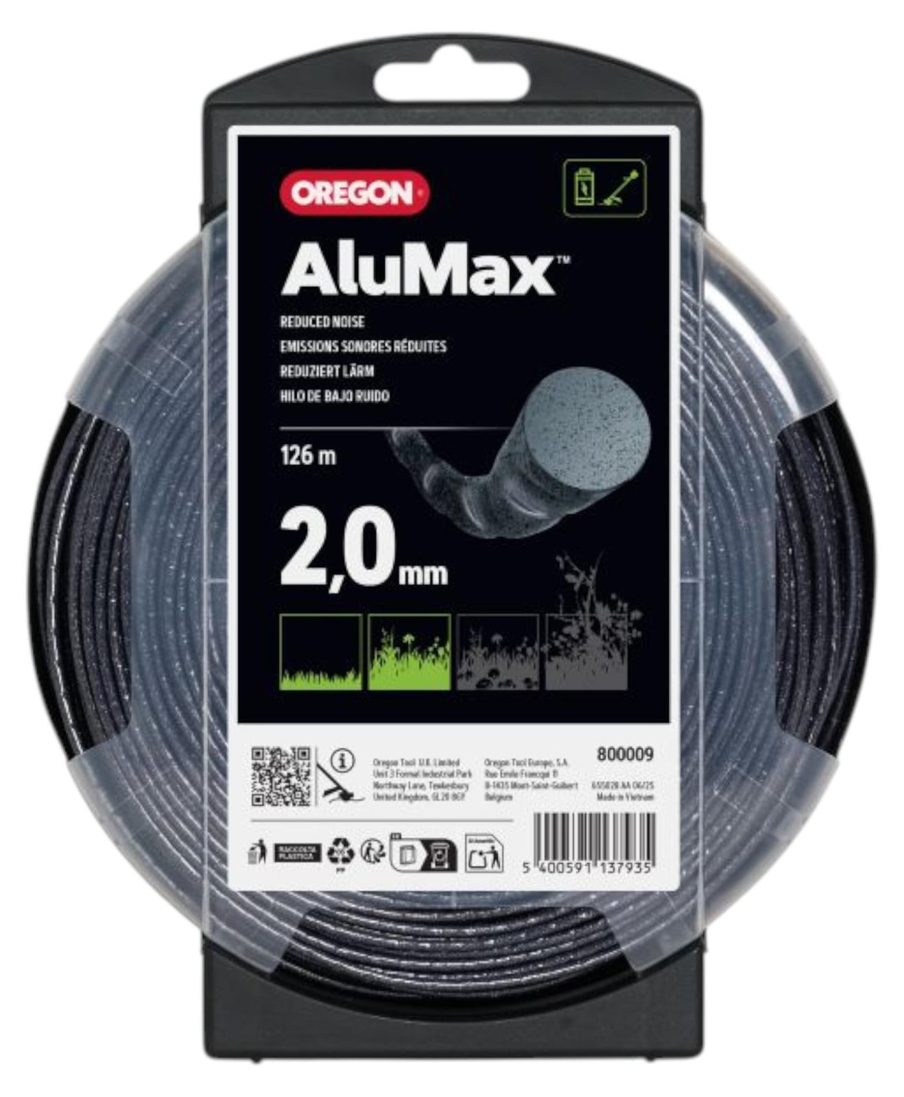 Oregon Nylium Silencio trimmerdraad 2,0 mm x 126 m