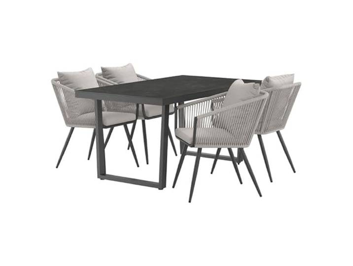 OUTLIV. Gartenmöbel-Set, 160x90cm, mit Kissen, Anthrazit/Hellgrau