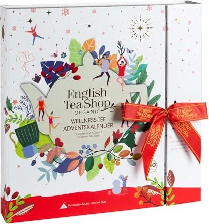 English Tea Shop Weißer Adventskalender Wellness 50 g - 25 Stück Bio ETS25, 25 Stück