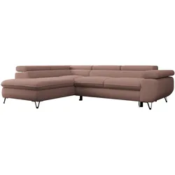 ECKSOFA PEDRO L Rosa Boucle - Links Seite