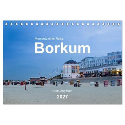 Borkum - Momente einer Reise (Tischkalender 2027 DIN A5 quer), CALVENDO Monatskalender