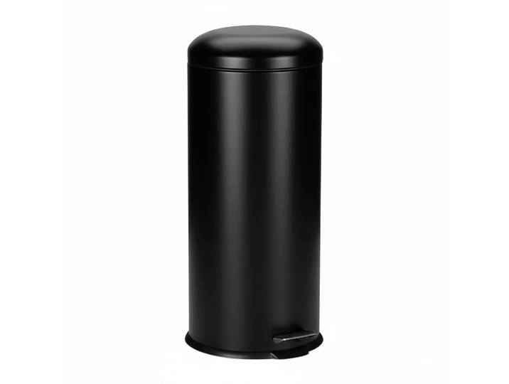 Relaxdays Poubelle De Cuisine 30 Litres\, Couvercle\, Pédale\, Anse\, Seau Amovible\, Fer Noir\, Aussi Pour Le Bureau