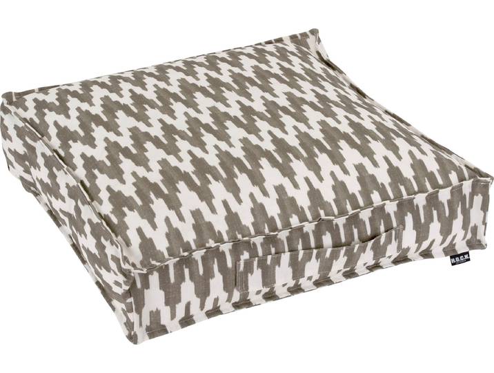 Sitzkissen H.O.C.K. Portal , braun (braun, taupe, gemustert), B:50cm H:10cm L:50cm, Polyacryl (dralon), Dekokissen_Sitzkissen_Kissenhüllen, Sitzkissen, mit Zick-Zack Muster