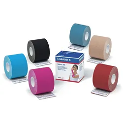 Leukotape K Klebebinde, 5 m x 7,50 cm, blau