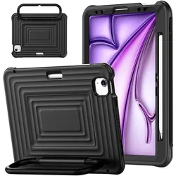 Cover-Discount iPad Air 11 / iPad Pro 11 - Robuste iPad Hülle mit Schultergurt (Apple iPad Air 11 2024, Apple iPad Air 11 2025, Apple iPad Air 11 2026, Apple iPad Pro 11 2018, Apple iPad Pro 11 2020, Apple iPad Pro 11 2021, Apple iPad Pro 11 2022), Tablet Hülle, Schwarz