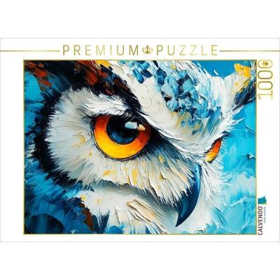 CALVENDO Puzzle Wachsame Eule in der Nacht | 1000 Teile Lege-Größe 64x48cm Foto-Puzzle für glückliche Stunden, Sonstige von , Calvendo Puzzle