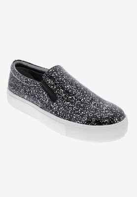 Women's Accent Slip On Sneaker by Bellini in Black Sparkle (Size 6 M)