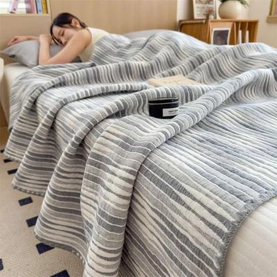Uplift Picks 3 Layer Cotton Gauze Blanket Lightweight Pure Cotton Throw cloud Ash 180x220cm 1 Pc