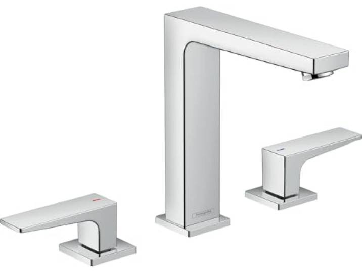hansgrohe Metropol Mélangeur de lavabo 3 trous poignées manettes\, bonde Push-Open\, chromé\, 32515000