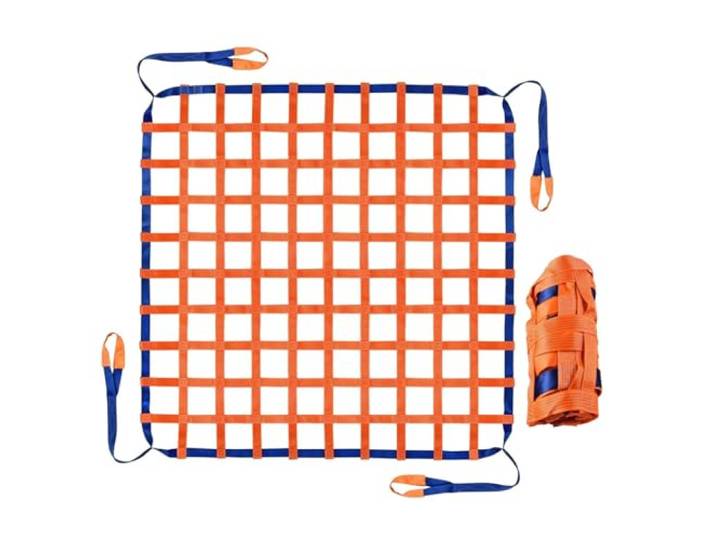 Polyester-Frachthebenetz, Hochleistungs-Flachschlingen-Hebegurt, for die Ladungsverladung in Eisenbahn, Schiff, Stahl, Bergbau, Hafen(1.5m-2204.6lbs-15cm)