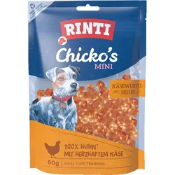 RINTI Chicko Mini Käsewürfel Huhn Hundesnack 12 x 80 Gramm
