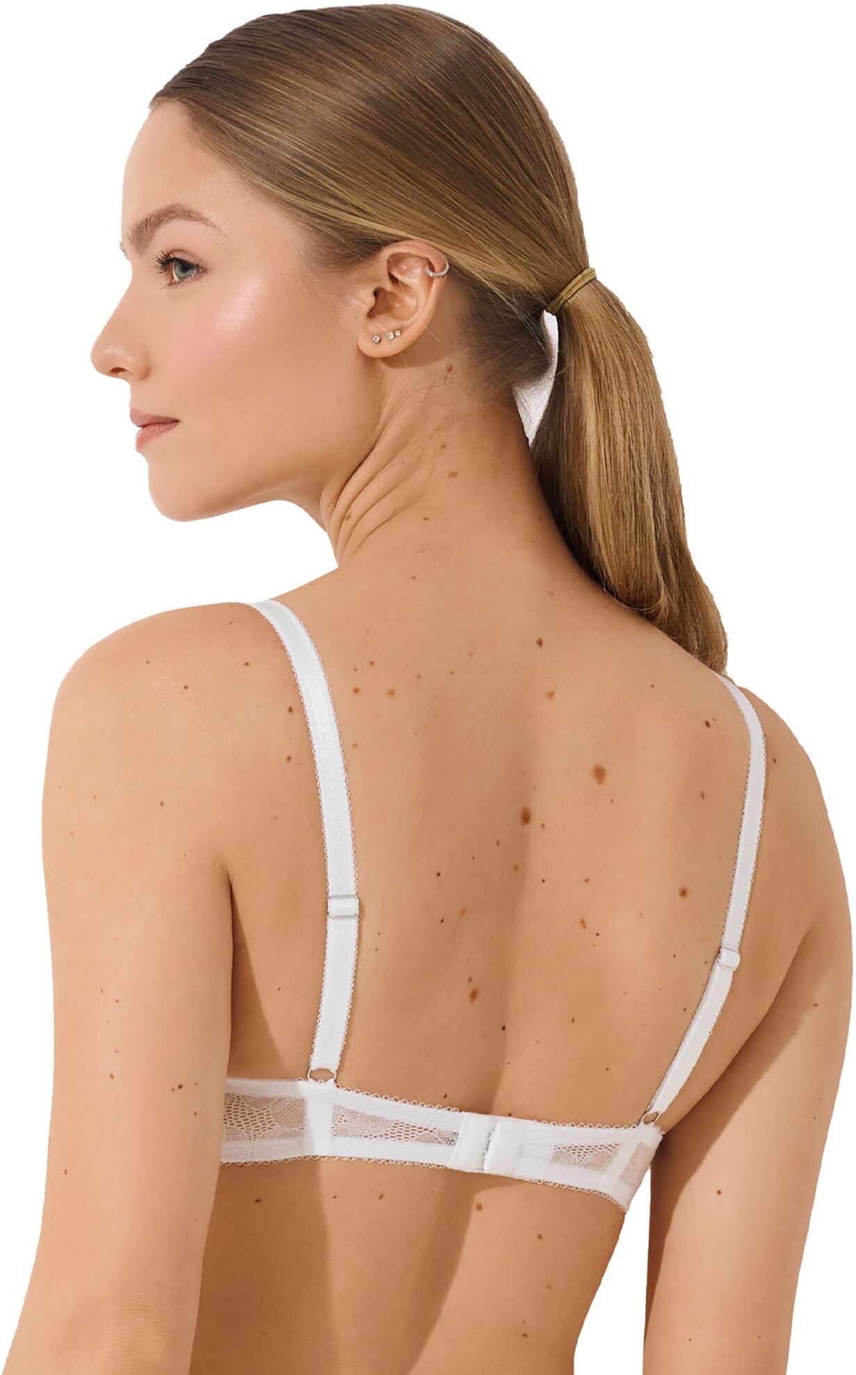 Push-up-BH LISCA "Push up BH Evelyn", Damen, Gr. 90, Cup A, weiß, Spitze, Obermaterial: 82% Polyamid PA. 18% Elasthan EL., BHs Push-up-BH