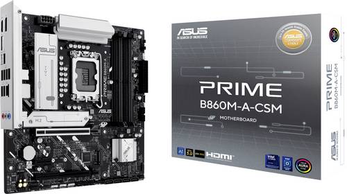 Asus PRIME B860M-A-CSM Mainboard Sockel (PC) Intel LGA 1851 Formfaktor (Details) ATX Mainboard-Chipsatz Intel B860