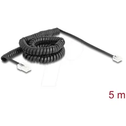 DELOCK 88481 - Telefonkabel / Spiralkabel, RJ11 Stecker / RJ45 Stecker, 5 m