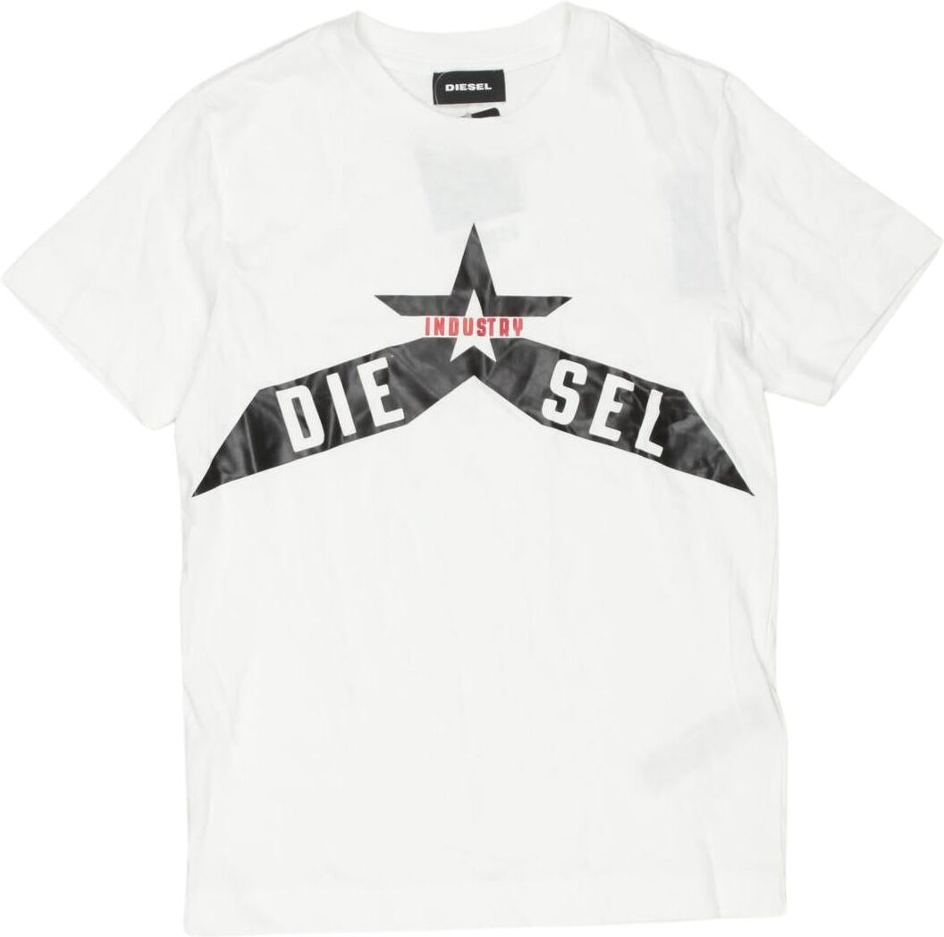 Diesel Jungen T-Shirt, Weiß, Gr. EU 116, Baumwolle - Second Hand