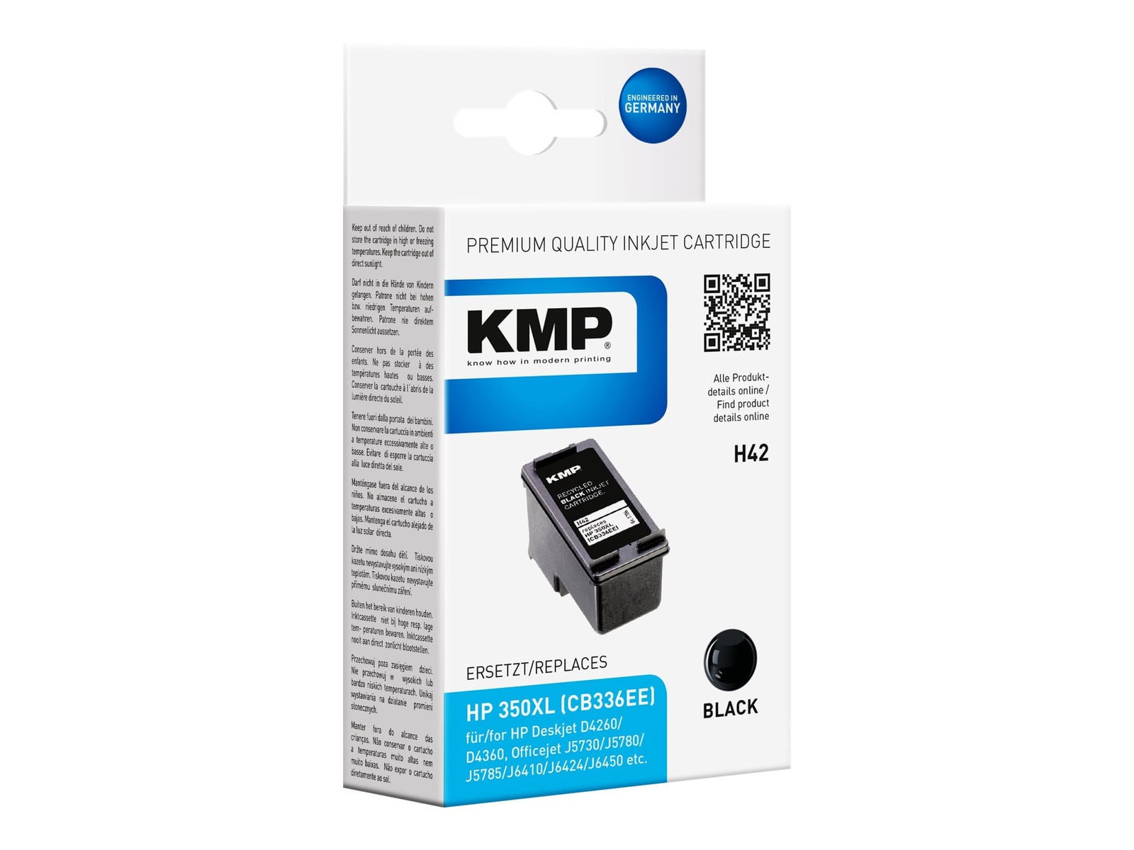 KMP Tintenpatrone zwart compatibel met HP CB336EE Nr. 350 XL H42
