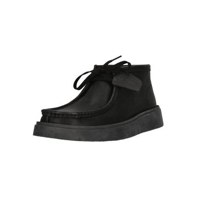 Stiefelette CLARKS "Torview High", Herren, Gr. 41, schwarz, Leder, Schuhe Stiefelette, mit klobiger Statement-Laufsohle
