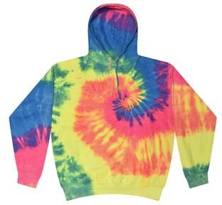 Tie-Dye CD877Y Youth Tie Dye Pullover Hoodie in Neon Rainbow size S 6-8 8777Y, T8777Y
