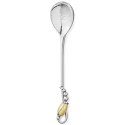 Georg Jensen Blossom Teelöffel mit auflage, Besteck, Silber