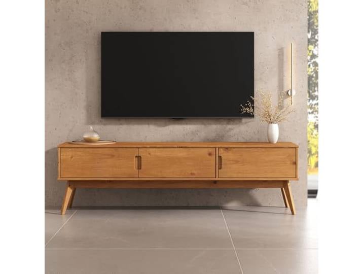 IDIMEX Tivoli Lowboard aus Massivholz, 180 cm Eiche Finish - TV Lowboard mit großem Stauraum, Wohnzimmermöbel, Wohnzimmer Sideboard, TV Schrank, skandinavisches Design