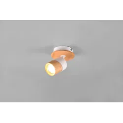 Trio 801170131 Wandleuchte Aruni 1x10W | GU10 | IP20 - switch on structure, Holz, weiß