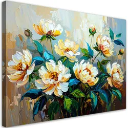 LEINWANDBILD Blumenstrauß Grün Farbe 120x80cm