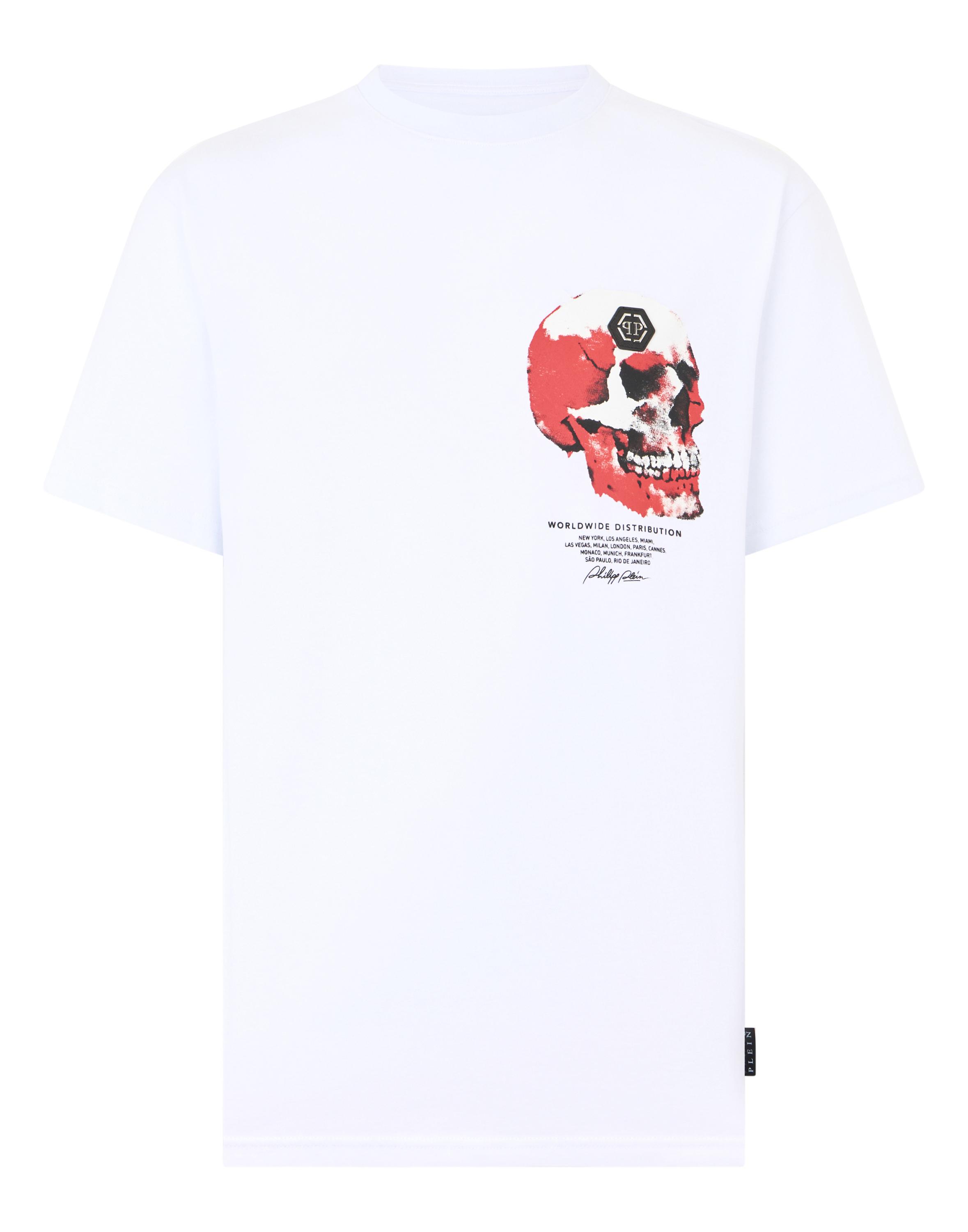 Roundneck T-Shirt Puffy Red Skull Skull