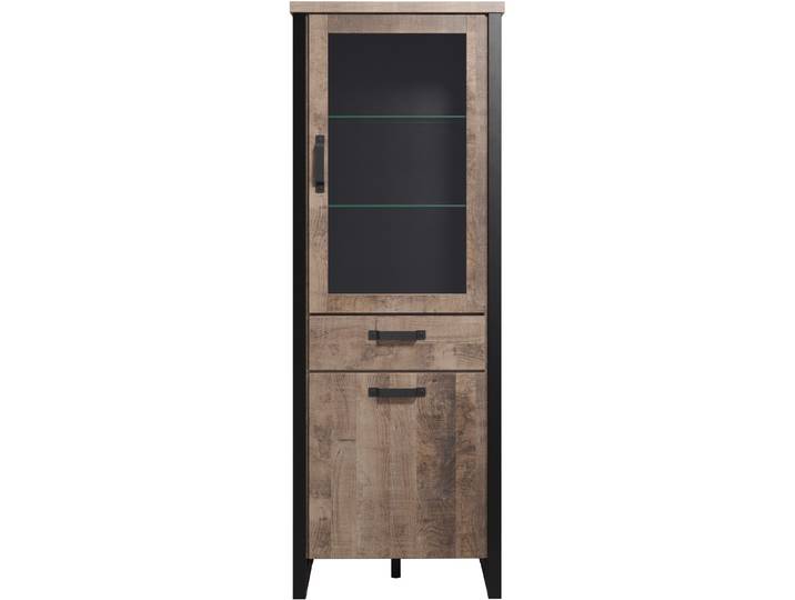 Vitrine Trey eiche dunkel Holzwerkstoff B 70 H 195 cm