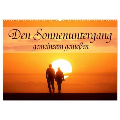 Den Sonnenuntergang gemeinsam genießen (Wandkalender 2027 DIN A2 quer), CALVENDO Monatskalender