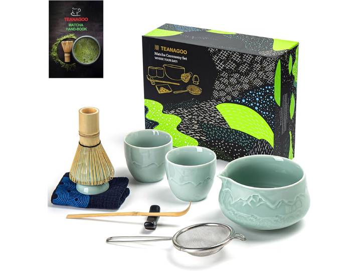 Matcha Set Jade Berg mit Ausgiessschale 9-tlg.