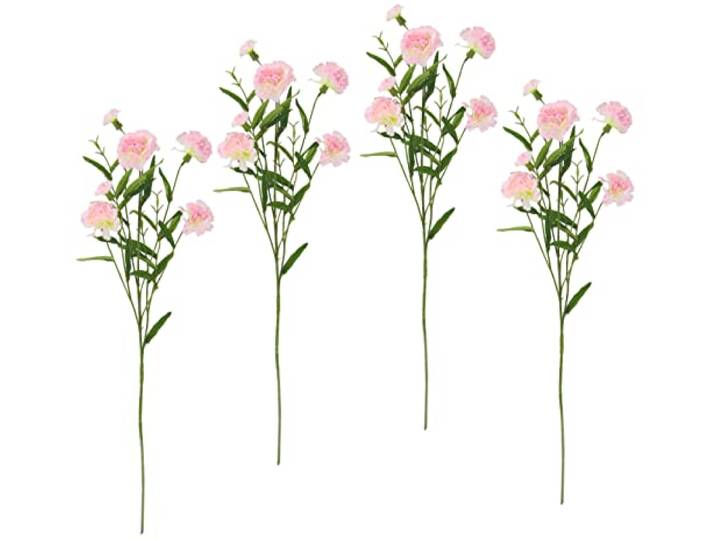 Künstliche Nelken Blumen Pflanzen Arrangements Kunstblumen Dekoration Einzelblume Stielblume Seidenblume Knospe Stiele für Kranz Gestecke Bouquets Muttertag Hochzeit Dekorationen Grabdeko Geschenk