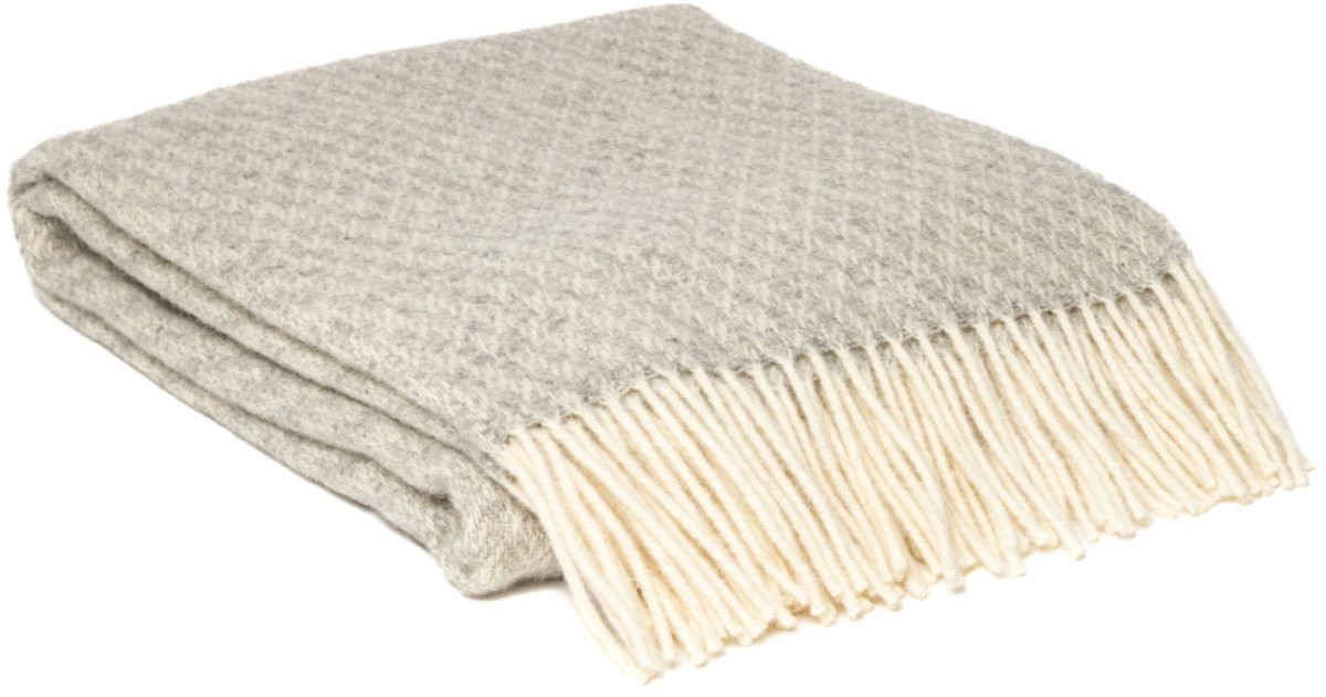 WOOOL Plaid Kuusi Grijs 100% Wol 140 x 200 cm