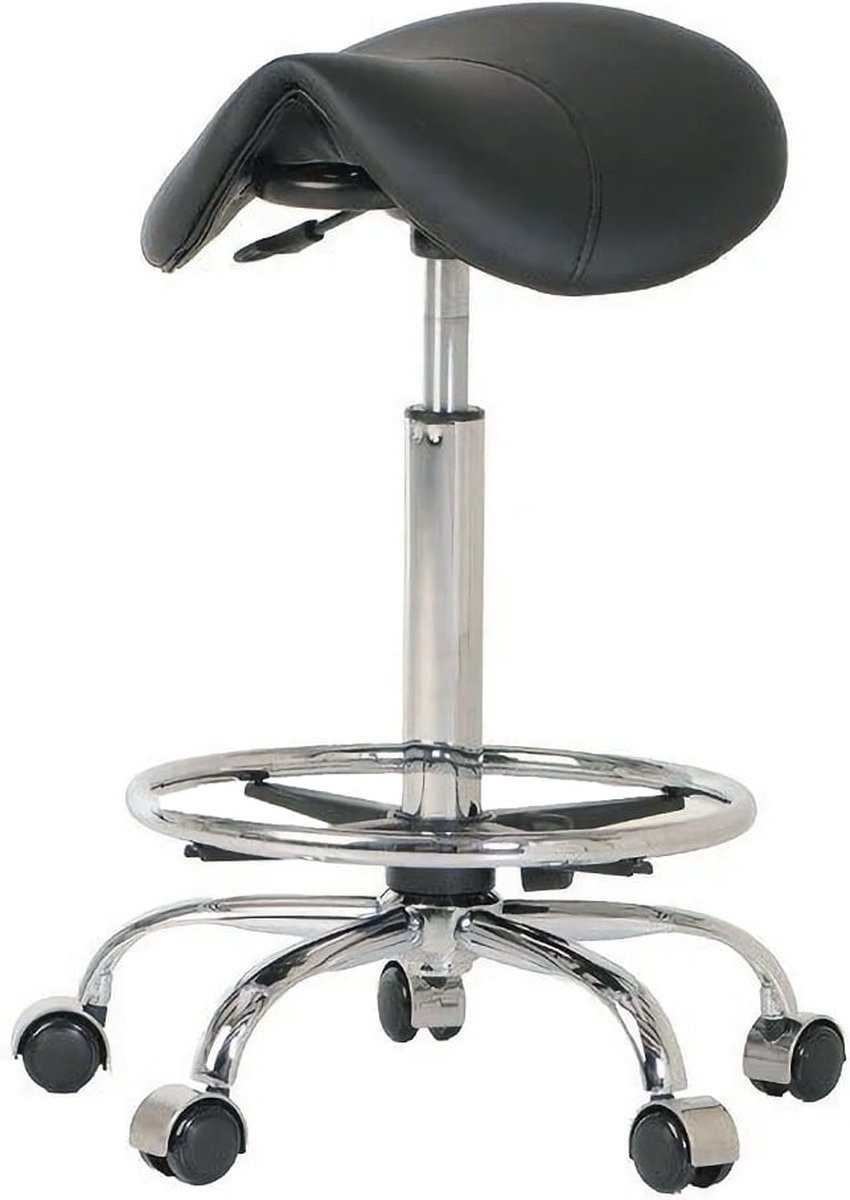D'Romerio Zadelkruk De Luxe Standaard met Faux Leather en Metalen Frame
