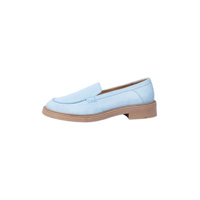 Slipper LLOYD "Hochwertiger Slipper", Damen, Gr. 6,5, blau (hellblau), Leder, unifarben, Basic, Schuhe Slipper, mit modernem Design