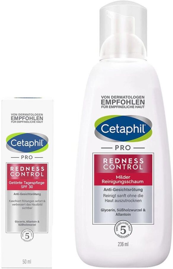 Cetaphil Rednesscontrol Milder Reinigungsschaum + Getönte Tagesp 236+50ml